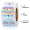 500Pcs Self-Adhesive Thank You Stickers for Small Business Rainbow Holo Stickers